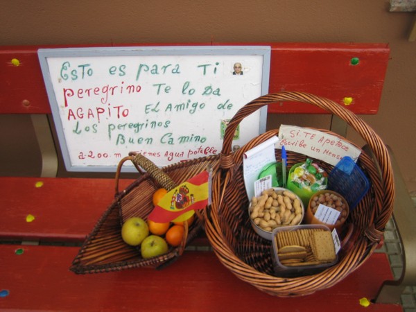 Ofrenda de Agapito a los peregrinos