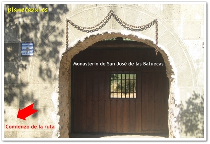 Inici de la ruta junto al monasterio