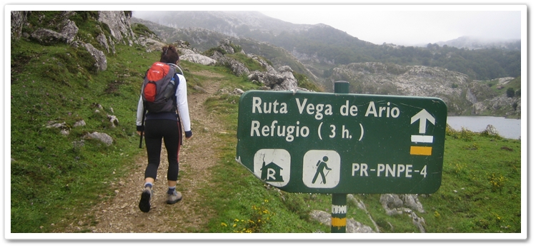 Cartel informativo al comienzo de la ruta