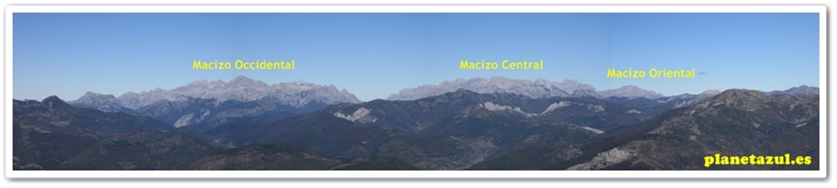 Panorámica de los Picos de Europa desde la cumbre