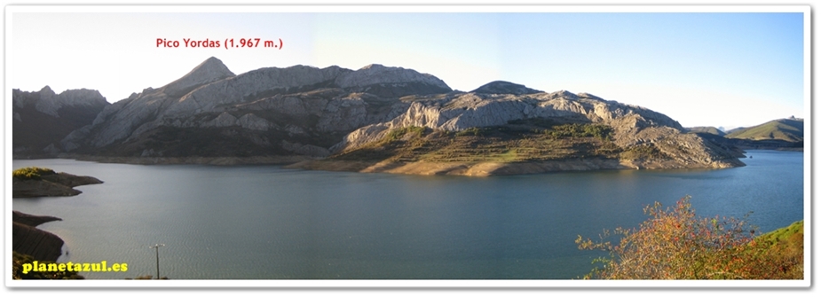 Panorámica del Pico Yordas y el embalse desde Riaño